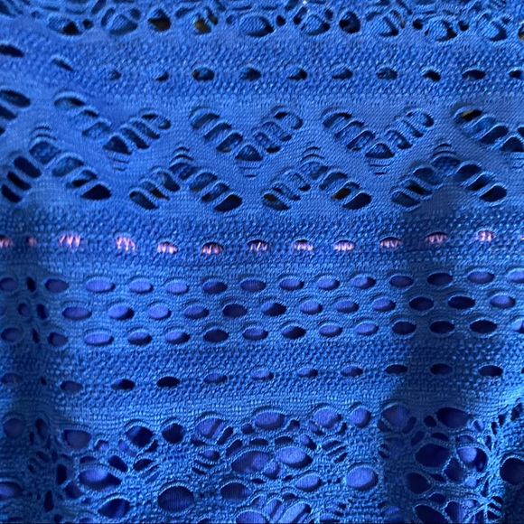 Navy blue crochet one piece bathing suit - Picture 9 of 14